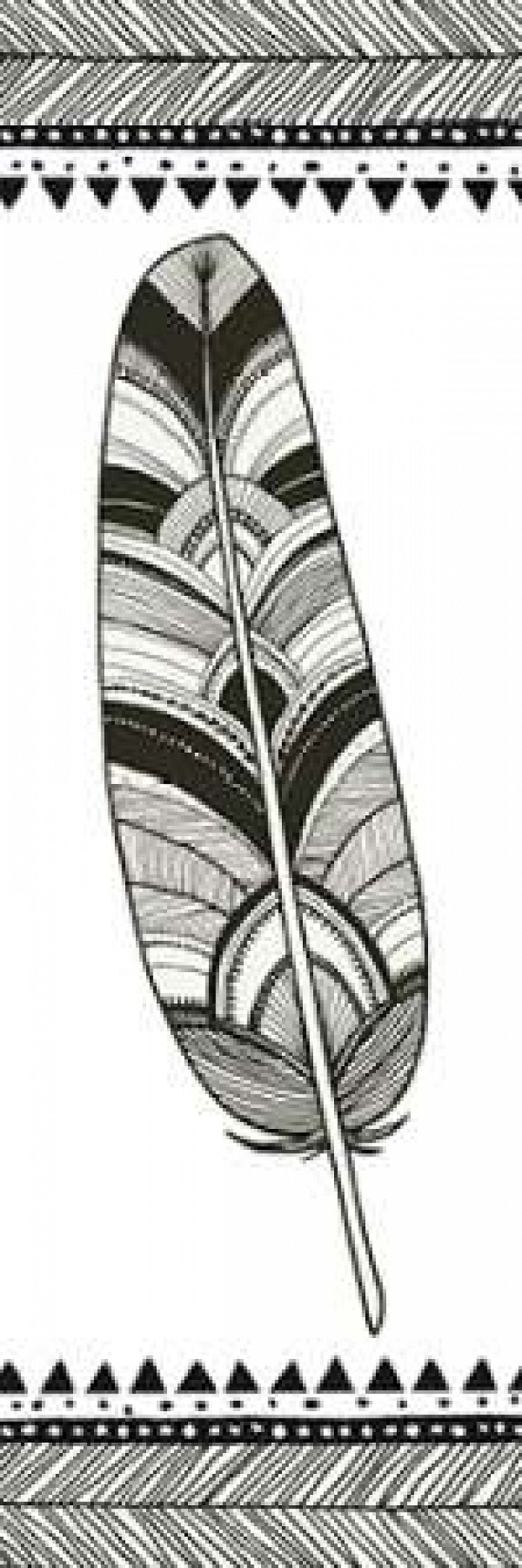 Geo Feathers I Canvas Art - Sara Zieve Miller (8 x 24)
