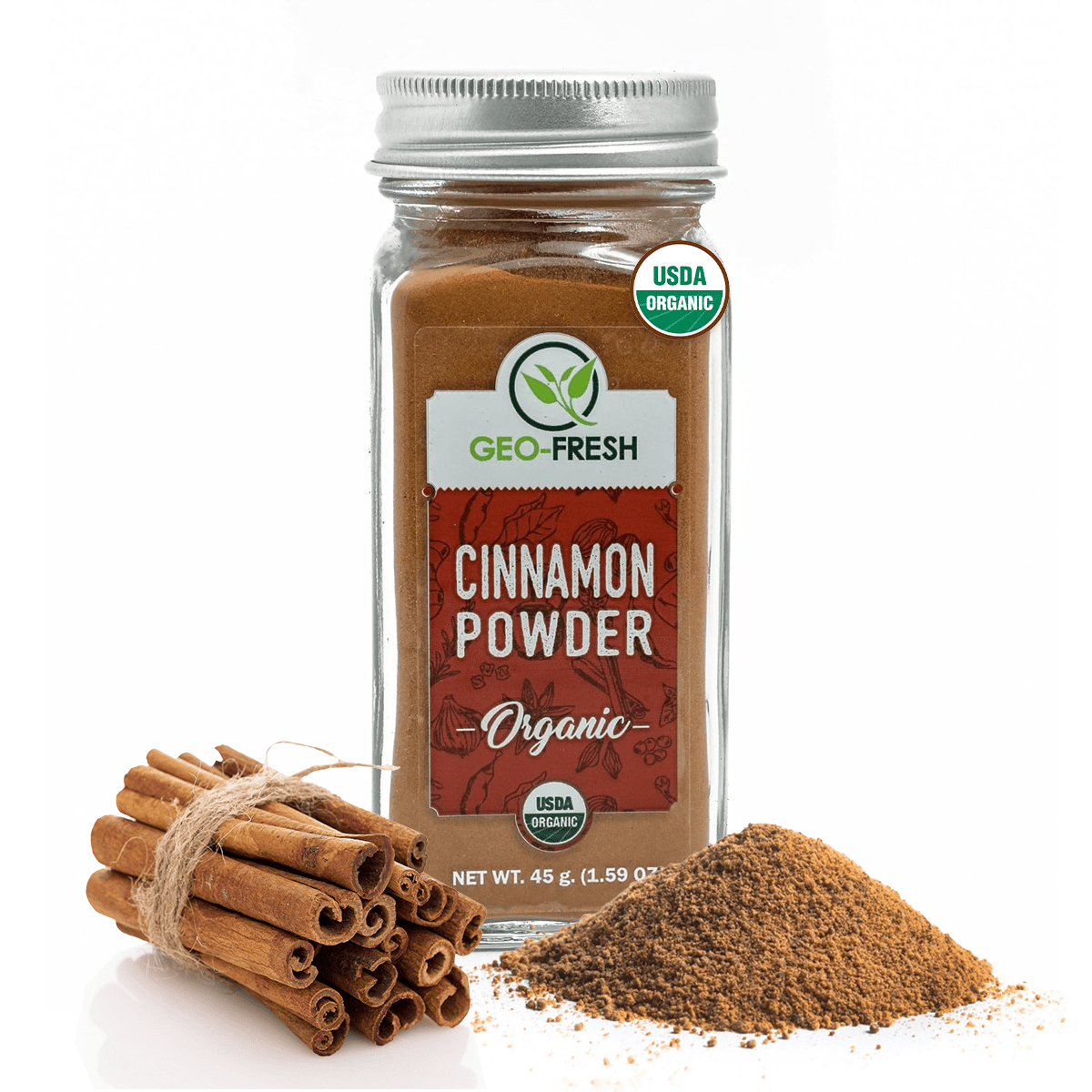 Geo-Fresh Organic Cinnamon Powder, 1.59 Oz - Walmart.com