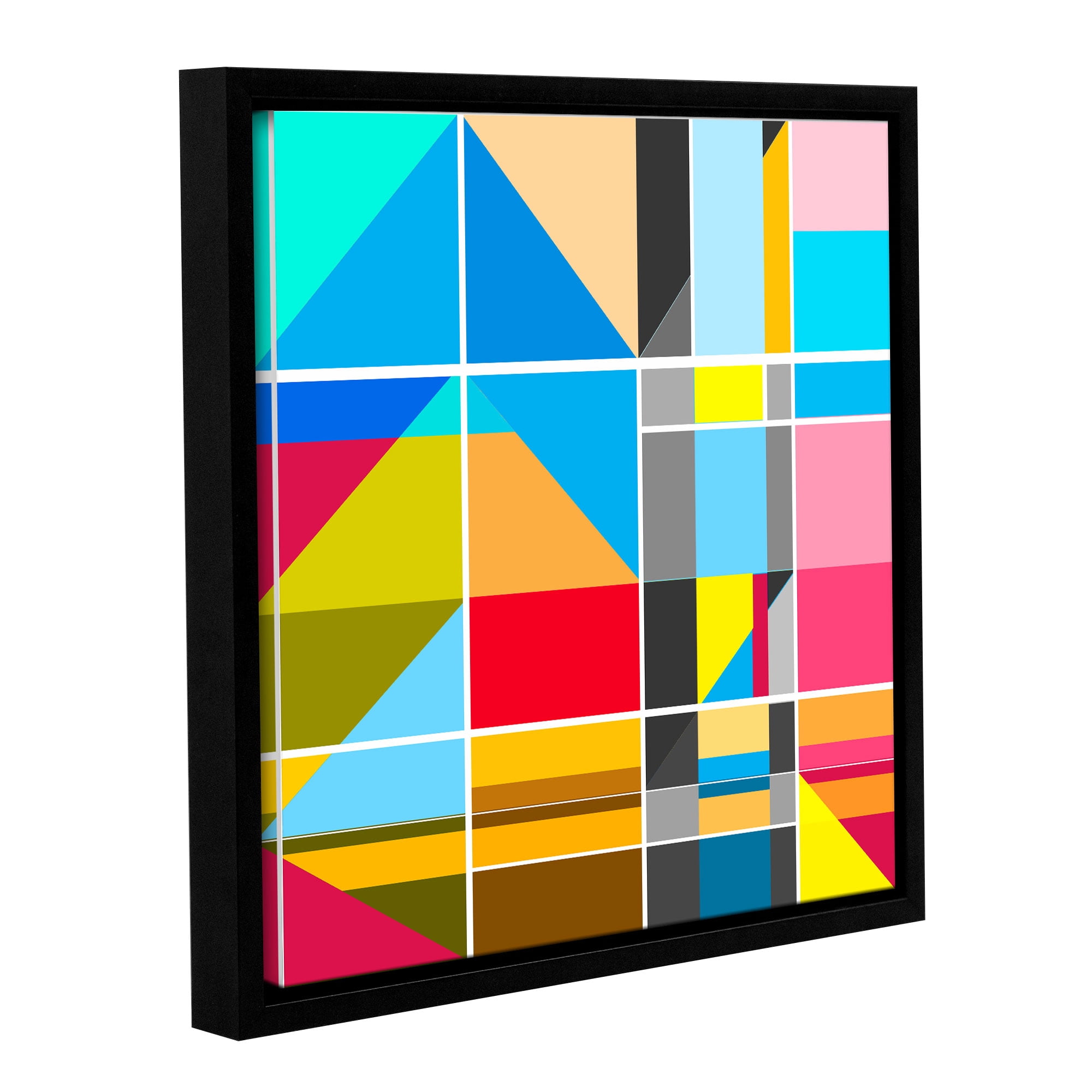 Geo Gallery Wrapped Floater-framed Canvas