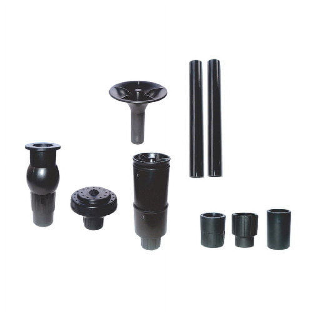 TotalPond Large Black Plastic Nozzle Kit with 4 Fountain Heads