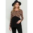 thumbnail image 1 of Geo Print Color Block Maternity Tunic Top, 1 of 3