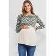 thumbnail image 1 of Geo Print Color Block Maternity Tunic Top, 1 of 3