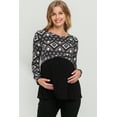 thumbnail image 1 of Geo Print Color Block Maternity Tunic Top, 1 of 3