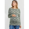 thumbnail image 1 of Geo Print Dolman Sleeve Maternity Top, 1 of 3