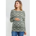 thumbnail image 1 of Geo Print Dolman Sleeve Maternity Top, 1 of 3