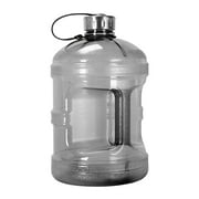Geo Sports Bottles GEO 1 Gallon (128oz) BPA Free Reusable Leak-Proof Drinking Water Bottle w/48mm Stainless Steel (Black)