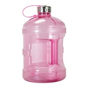 Geo Sports Bottles GEO 1 Gallon (128oz) BPA Free Reusable Leak-Proof Drinking Water Bottle w/48mm Stainless Steel (Pink)