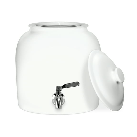 Geo Sports Porcelain Ceramic B.P.A. & Lead Free 5 Gallon Capacity Water Dispenser, Faucet and Lid