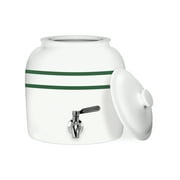 Geo Sports Porcelain Ceramic Lead Free 5 Gallon Capacity Water Dispenser, Faucet with Included Lid