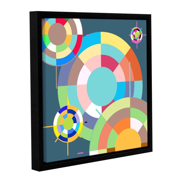 Geo Wheel Gallery Wrapped Floater-framed Canvas
