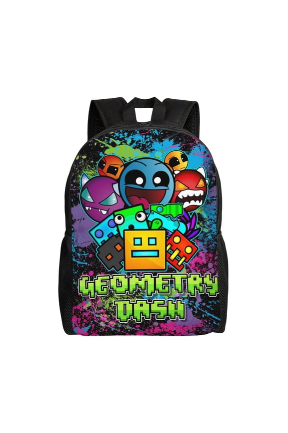 Geo-metry Backpack Game Da-sh Backpack,3d Print Laptop Backpack Lightweight Casual Daypack Bookbag Multi-Function Travel Backpack