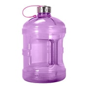 Geo Sports Bottles Geo 1 Gallon (128oz) BPA Free Reusable Leak-Proof Drinking Water Bottle w/48mm Stainless Steel (Natural Blue)
