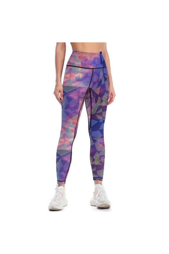 GeoClouds Leggings Women's high waist sportswear woman gym 2024 push up tights for Womens Leggings