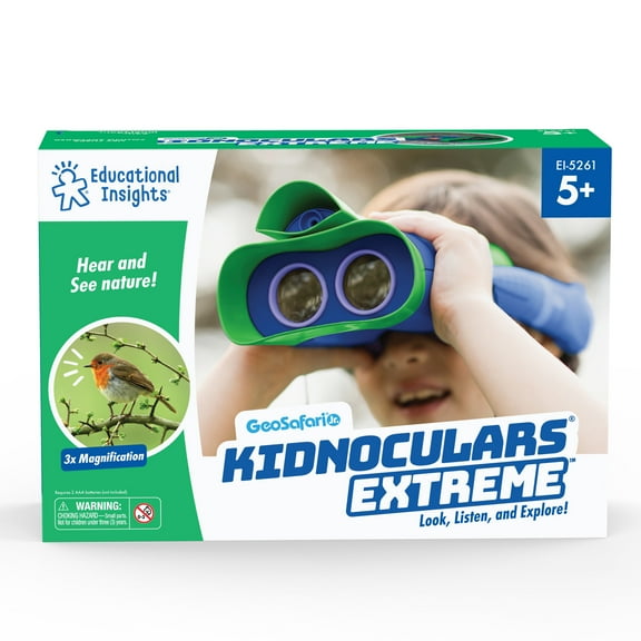GeoSafari Kidnoculars Extreme, Look Listen & Explore STEM Science Toy for Boys & Girls, Educational Gift for Kids, Ages 5, 6, 7+ Year Old