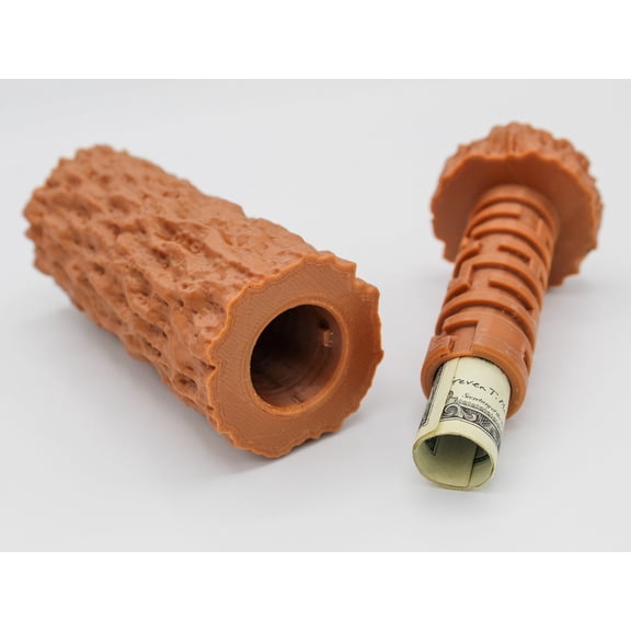 Geocache Fake Log with a Hidden Center Exposed by Solving a Rotating Puzzle