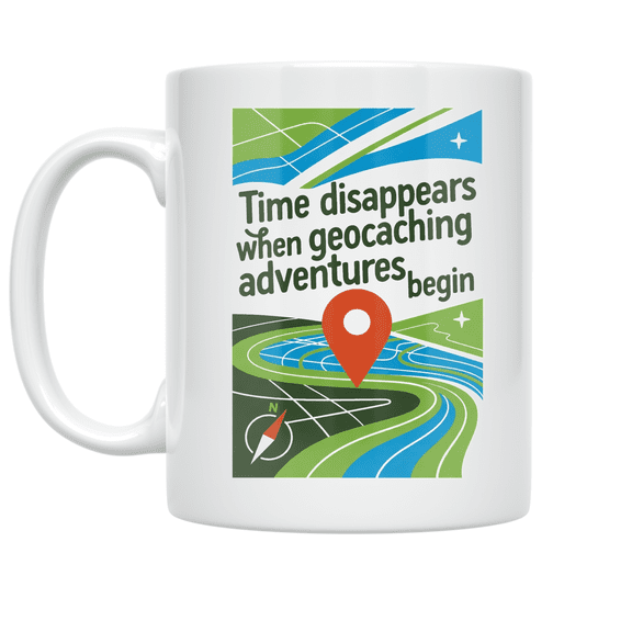 Geocaching Adventure Design - Geocaching Enthusiast - 11 oz Ceramic Coffee Mug