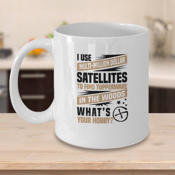 Geocaching 11 oz Coffee Mug - Funny Geocache Gift White Ceramic
