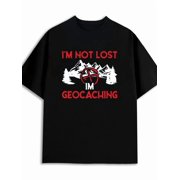 Geocaching Tee 180G 100% Cotton 180G 100% Cotton mens elegantly top 2025 black Vintage Unisex Shirt Short Sleeve tshirts Trendy Unisex Shirt Graphic Tee tshirts new years gifts
