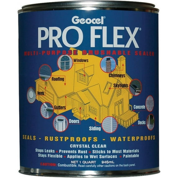 Geocel Pro Flex, Brushable Tripolymer, Clear Industrial Sealant