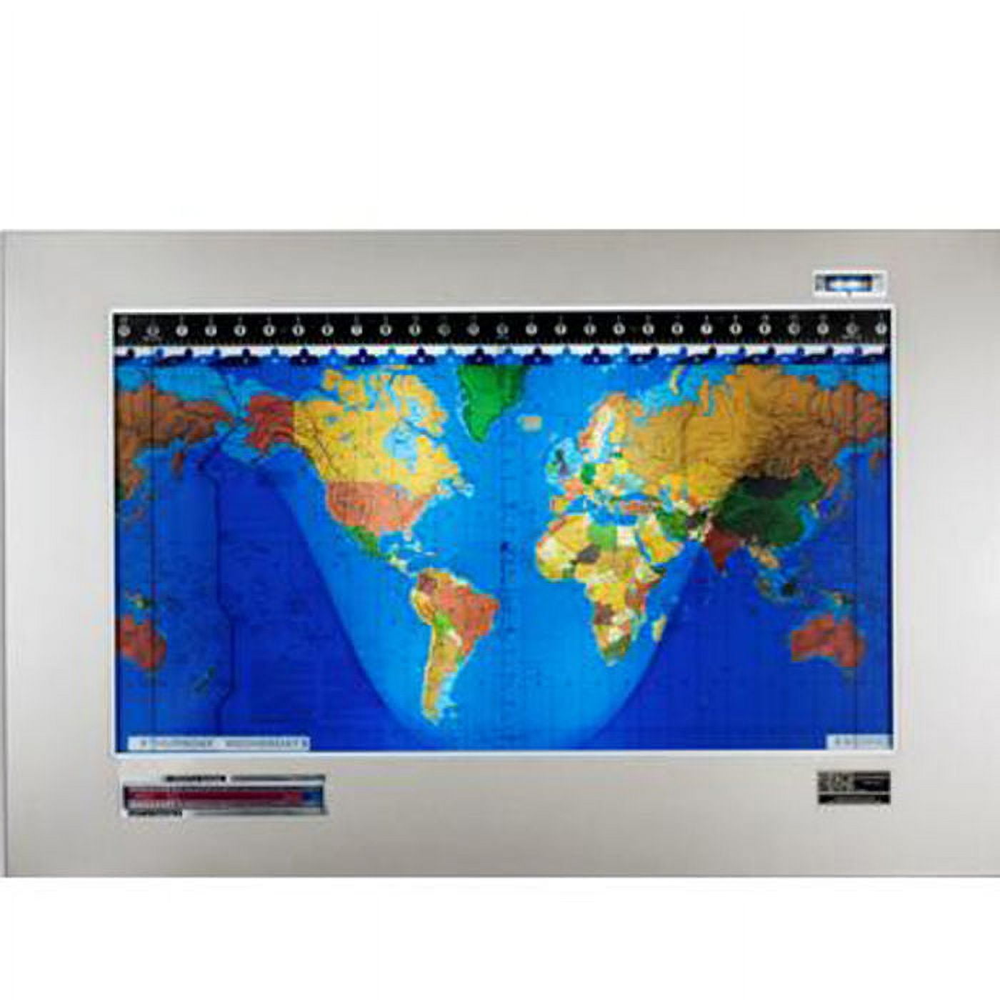Geochron Kilburg Luxury World Clock With Lithograph Map