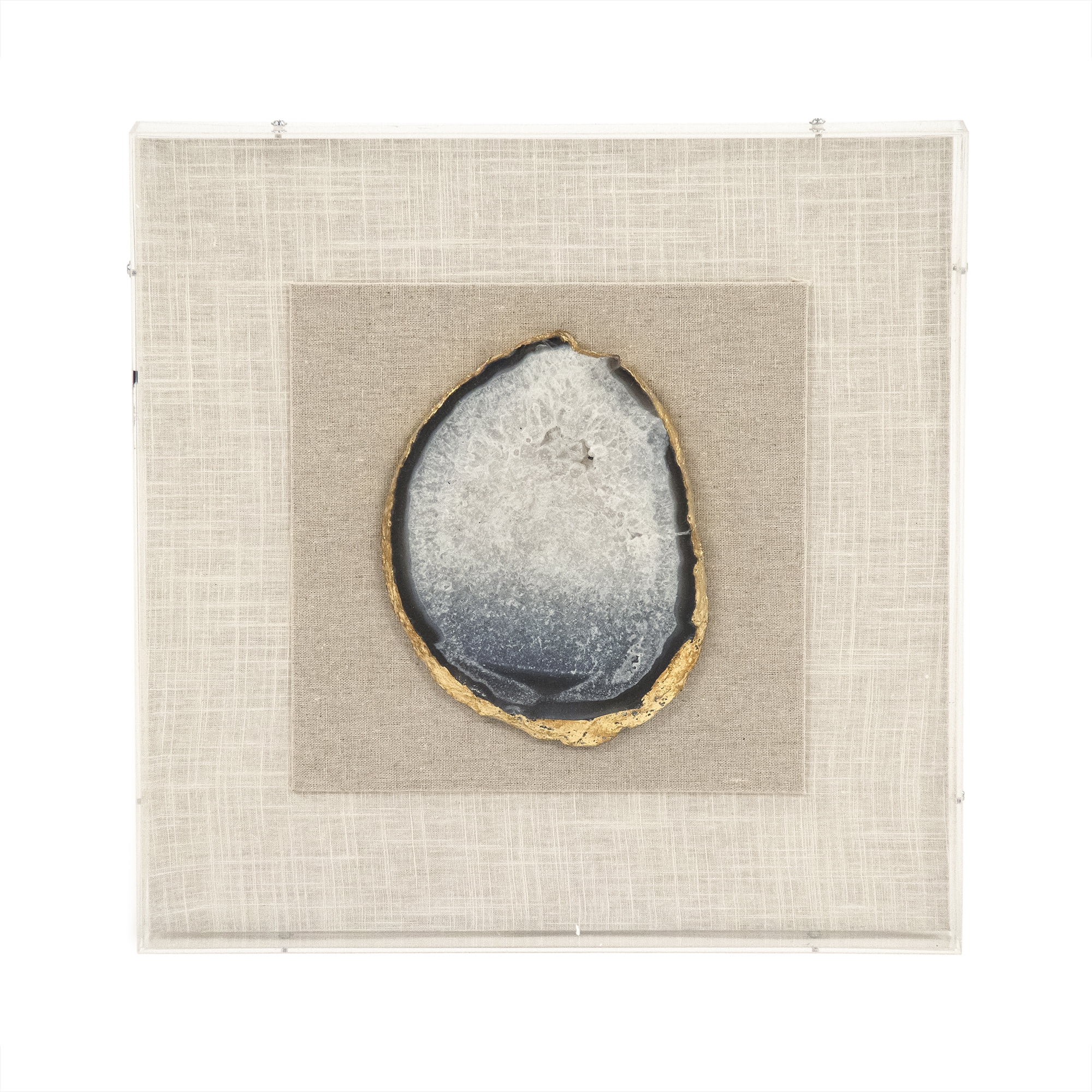 Geode Acrylic Framed Wall Art with Gold Accent