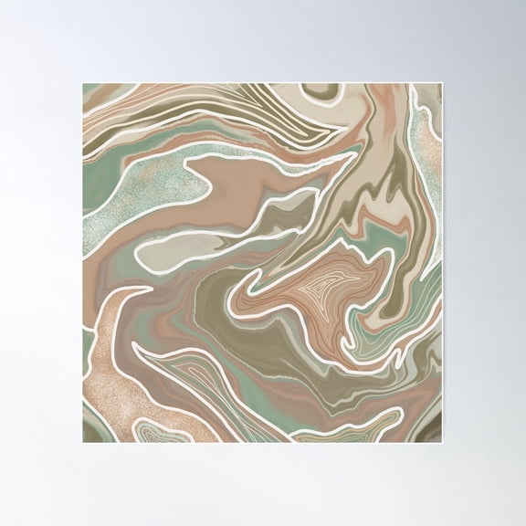 Geode Of Nature Poster Wall Art, Modern Wall Decor For Living Room Bedroom, 24x24 UNFRAMED