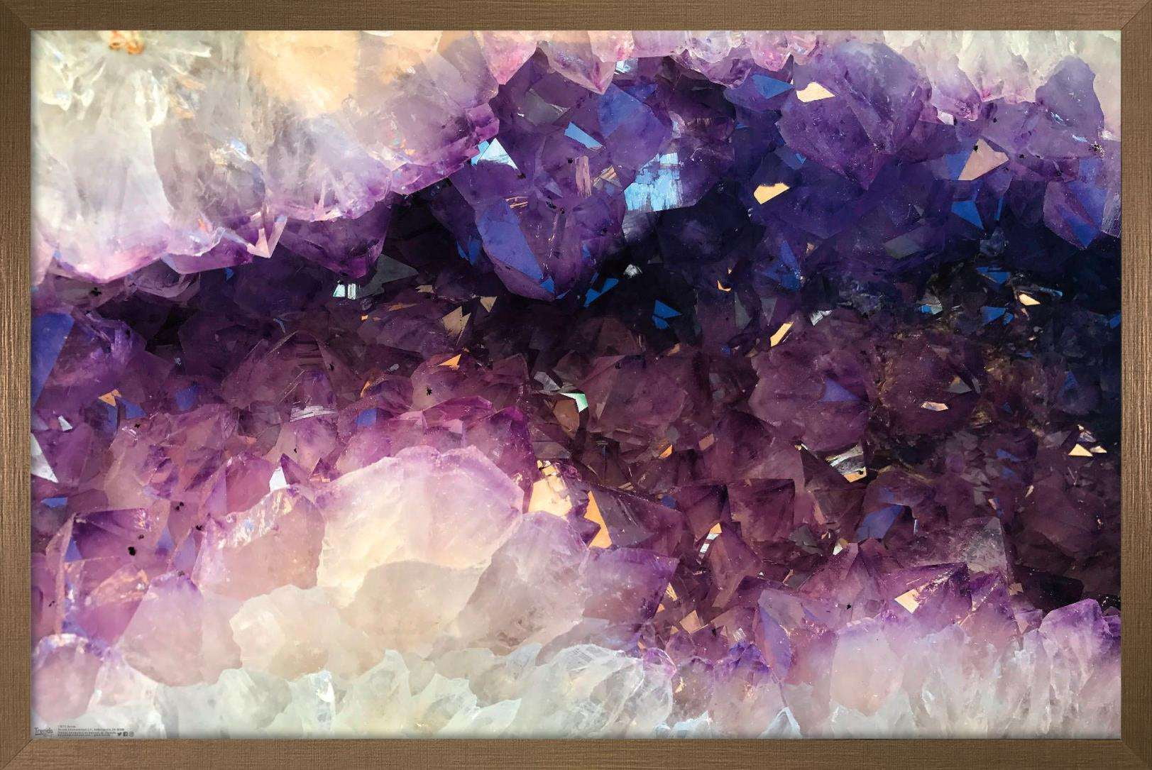 Geode Wall Poster, 14.725" x 22.375", Framed