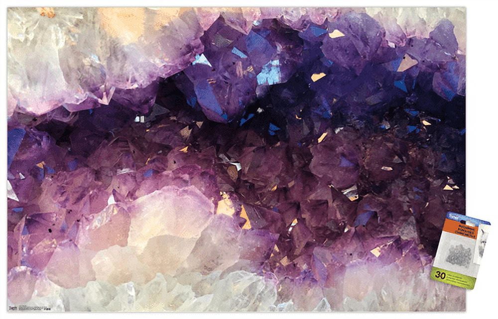 Geode Wall Poster with Push Pins, 22.375" x 34"