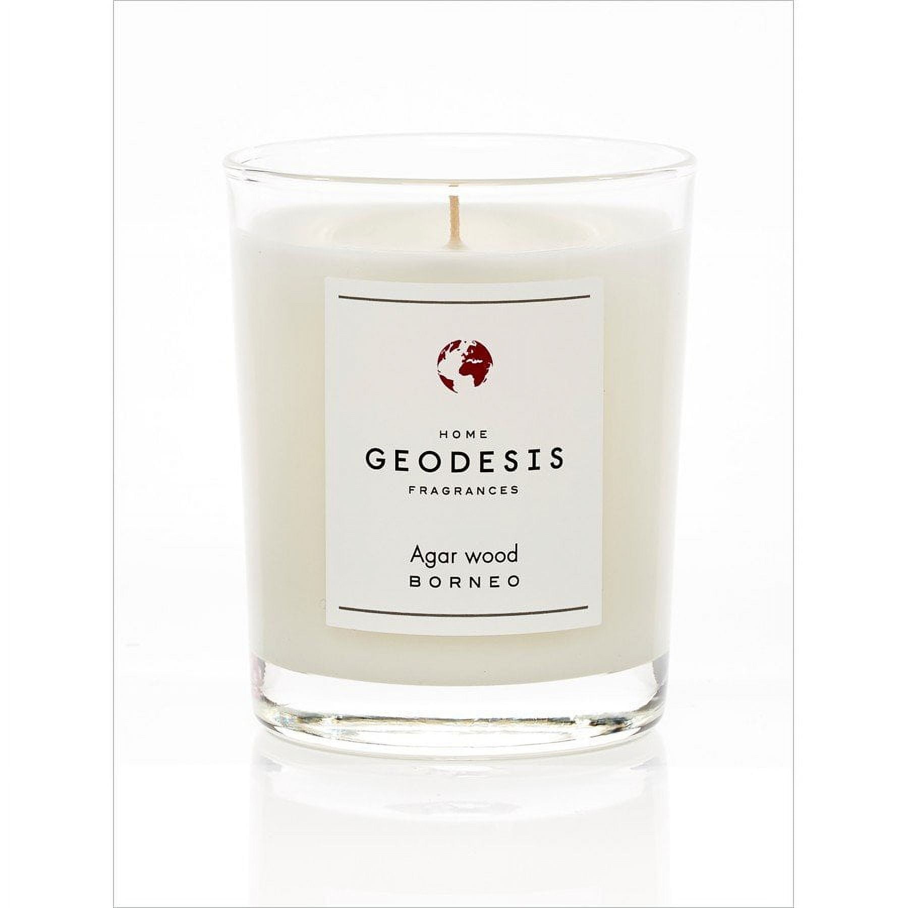 Geodesis White Agar Wood Scented Jar Candle 180g