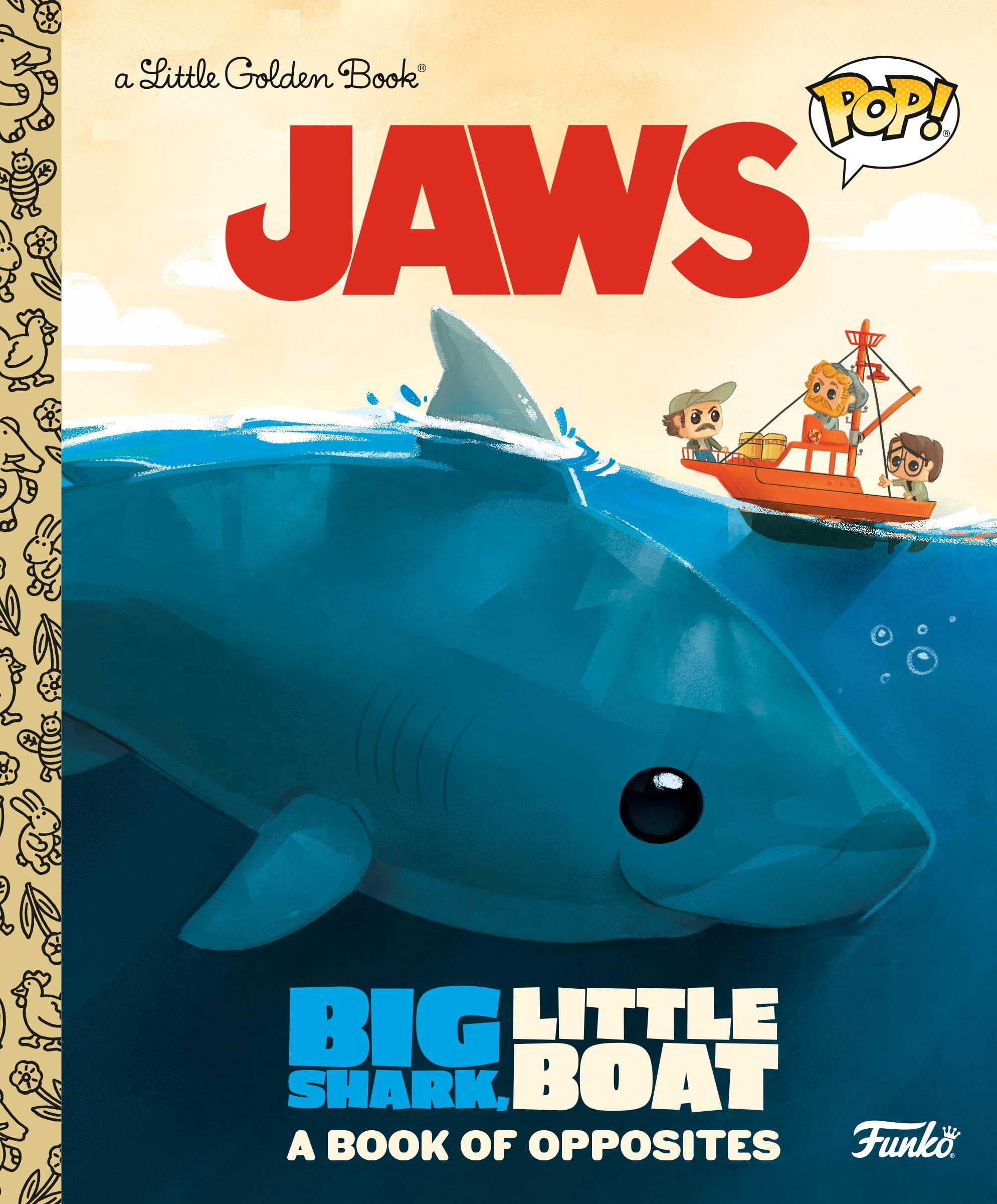 Funko Pop, Book of Opposites, Hardcover, JAWS Big Shark Little