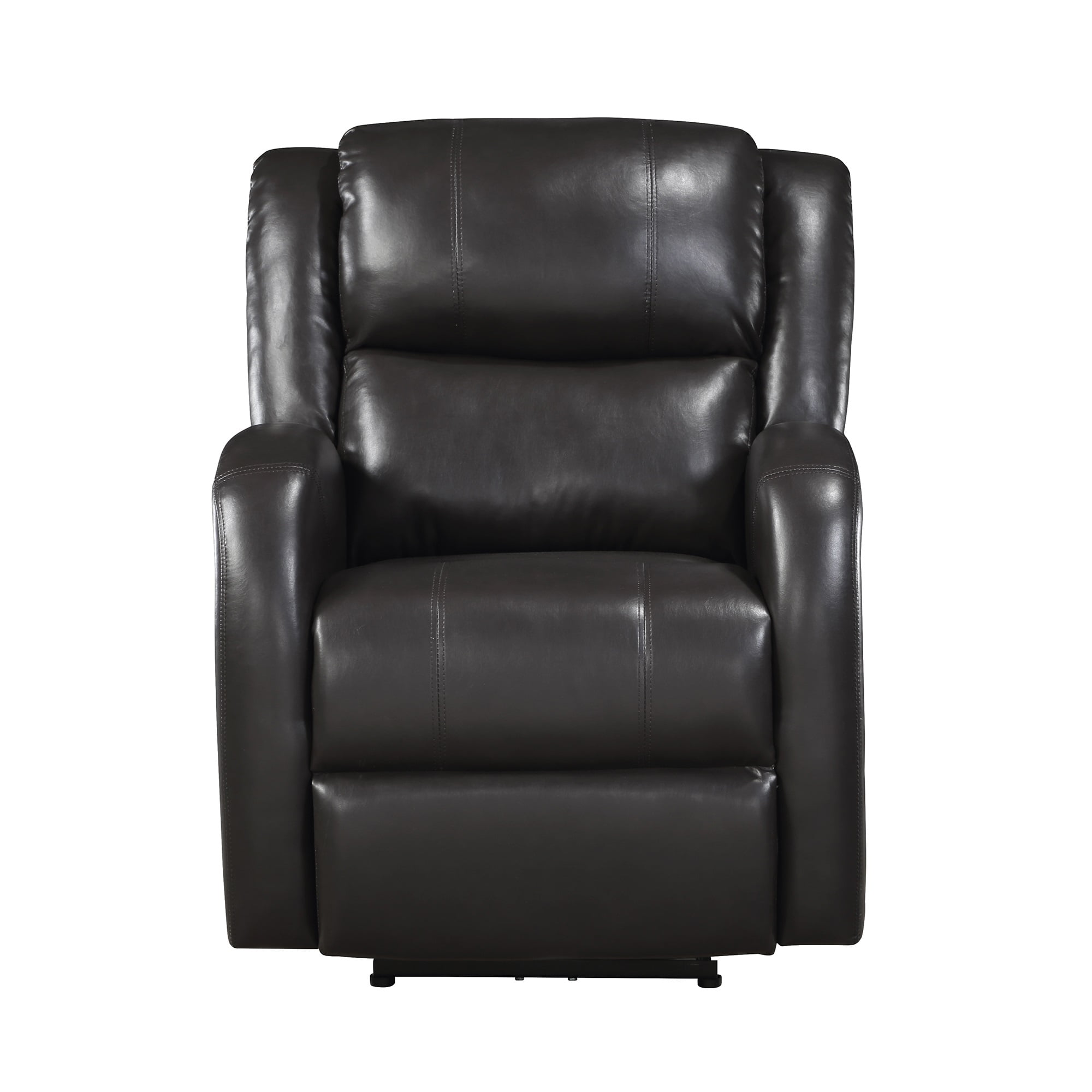 Geoffery Brown Faux Leather Upholstered Reclining Chair