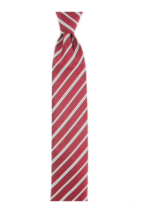 'Holiday Simple' Men's Red Striped Tie