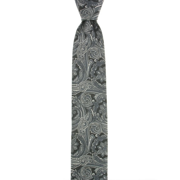 Geoffrey Beene Men's Black & Gray Paisley Tie