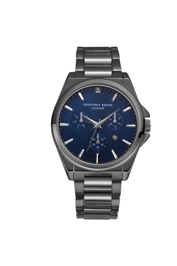 Men's Chronograph Stainless Steel Dress Watch Classic Quartz, Date, Elegant Design, Water-Resistant (Gunmetal)