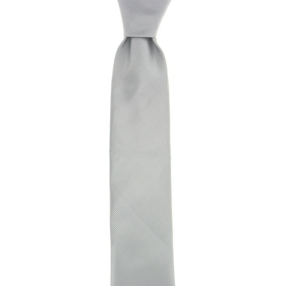 Geoffrey Beene Men's Silver Striped Tie