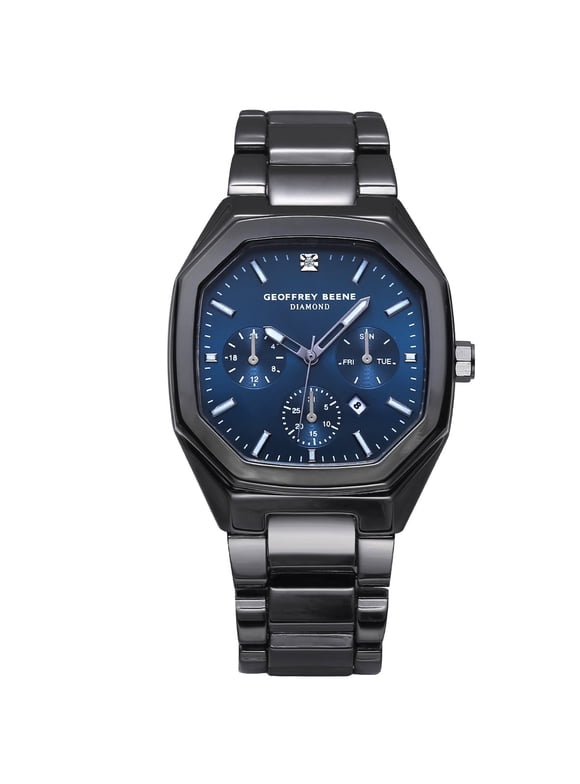 Men's Stainless Steel Dress Watch Classic Quartz, Date, Elegant Design, Water-Resistant (Gunmetal)