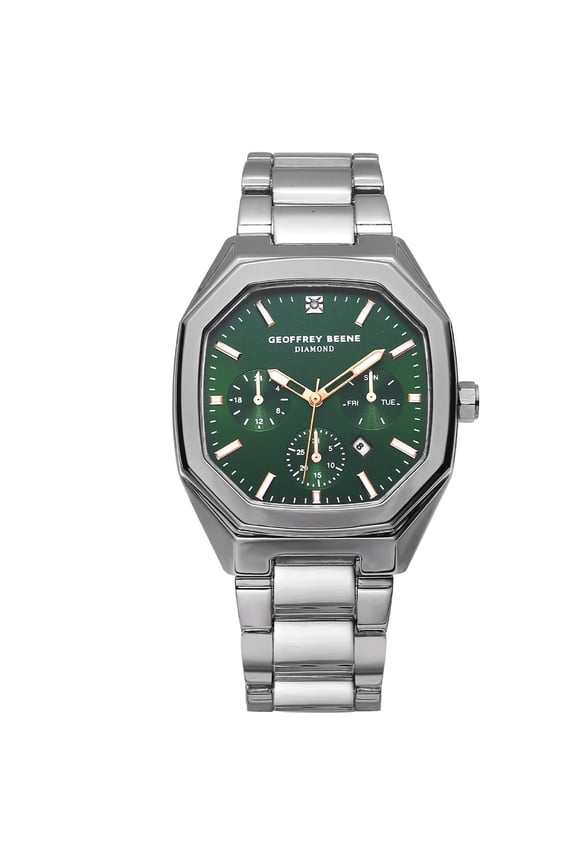 Men's Stainless Steel Dress Watch Classic Quartz, Date, Elegant Design, Water-Resistant (Silver)