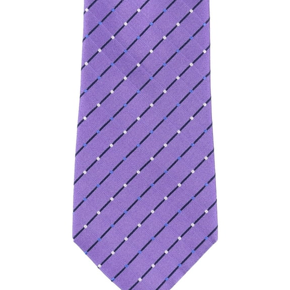 Geoffrey Beene Mens City Grid Self-tied Necktie, Purple, One Size