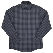 Geoffrey Beene Mens Gray Regular-Fit Stretch Flex Dress Shirt M 15-15.5 34-35