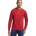 thumbnail image 1 of Geoffrey Beene Mens Harlequin Pullover Sweater, Red, Big & Tall, 2XLT, 1 of 2