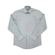 Geoffrey Beene Mens Rock Gray Regular Fit Stretch Dress Shirt M15-15.5 34/35