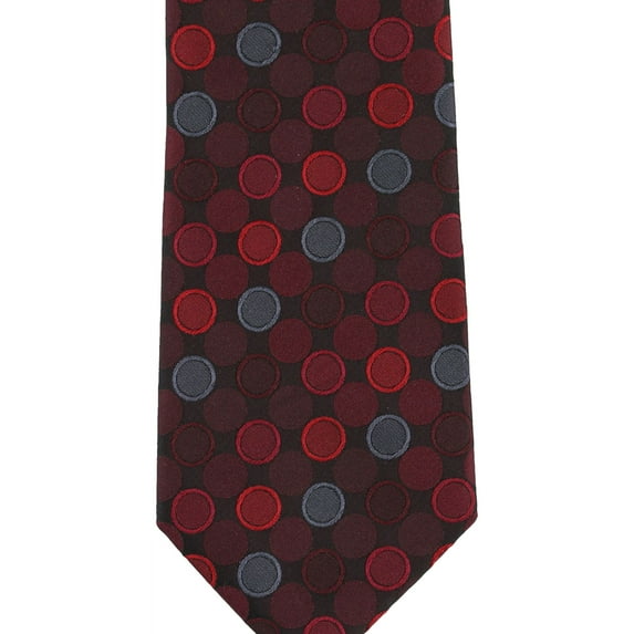 Geoffrey Beene Mens Seasonless Dot Self-tied Necktie, Red, Classic (57 To 59 in.)