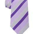 thumbnail image 1 of Geoffrey Beene Mens Stripe Of The Moment Self-tied Necktie, Purple, One Size, 1 of 2