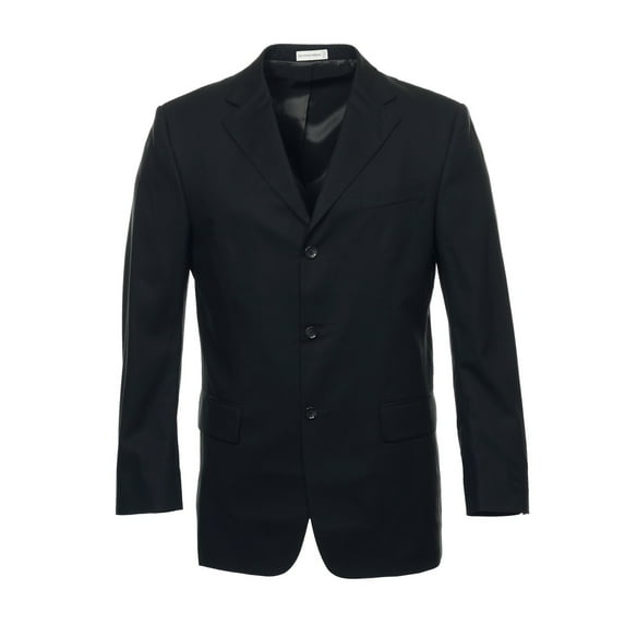 Geoffrey Beene Motion-Max Mens Wool 3 Button Sport Coat Jacket (42 Long, Black)