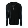 thumbnail image 1 of Geoffrey Beene NEW Black Men Size XL 1/2 Zip Mock Neck Pullover Sweater $60, 1 of 3