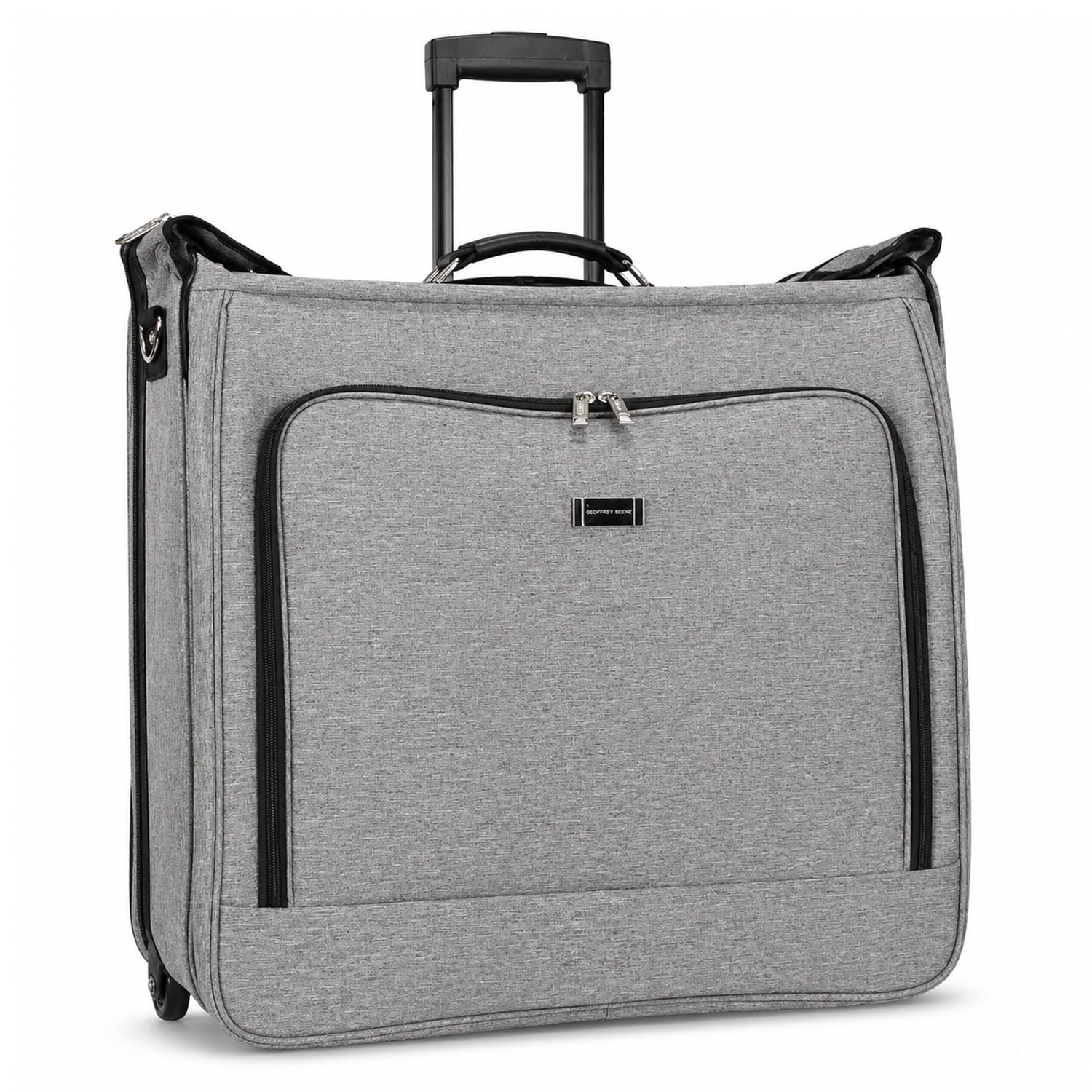 Geoffrey Beene Suit & Dress Carrier, Wrinkle-Free Hanging Clothes Rolling Garment Bag With Inline Skate Wheels and Shoulder Strap, 22” Folded