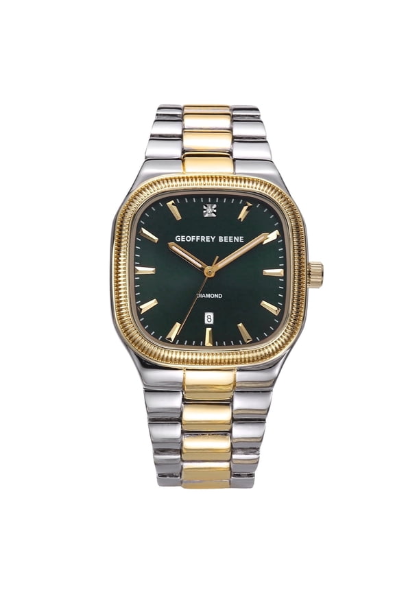 Two Tone Gold Men's Square Stainless Steel Watch | Square | 39 MM