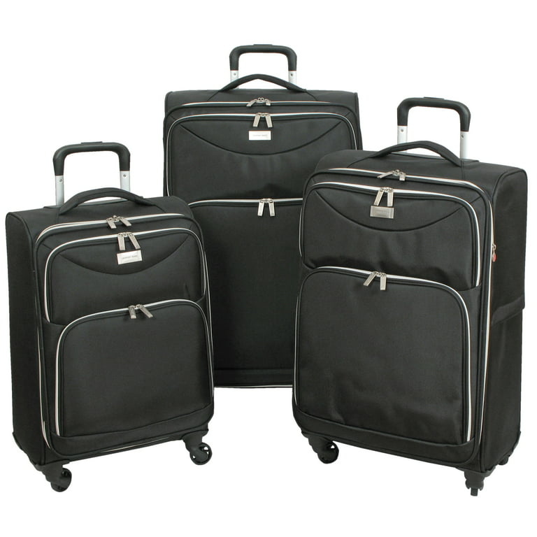 Geoffrey Beene Black Ultra Light-Weight Midnight 3 Piece Luggage Set