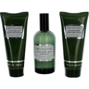 Geoffrey Beene, Trio Grey Flannel Eau de Toilette Vaporizer for Men, Aftershave, Shower Gel, Woody and Oriental Fragrance, Unique Green Cyprus Perfume