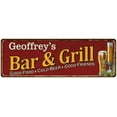 thumbnail image 1 of Geoffrey's Bar and Grill Red Gift Man Cave Decor 6x18 Sign 206180054472, 1 of 1